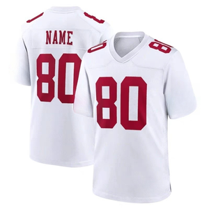 Camiseta de fútbol americano personalizada de manga corta de talla grande, uniforme de equipo con ribete blanco y naranja, Camiseta deportiva de malla con nombre personalizado y número - Product Image 6