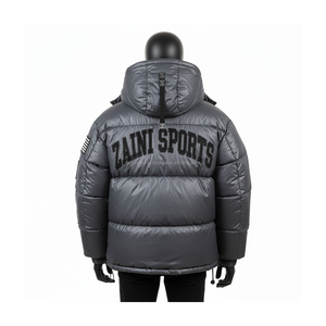 Premium Men Puffer Jacket 380 GSM Nylon Poliéster Mezcla Tela Cálido Abrigo de invierno Camo Panel Custom Logo Puffer Jacket para hombre - Product Image 2