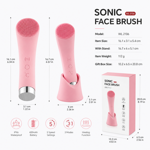 Cepillo de Limpieza <span class=keywords><strong>Facial</strong></span> Eléctrico 2 en 1 con Cabezal de Masaje Metálico, Vibración Sónica, Limpiador <span class=keywords><strong>Facial</strong></span> de Poros Profundos para el Cuidado de la Piel - Product Image 5