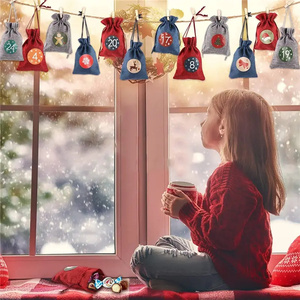 Vente en gros <span class=keywords><strong>de</strong></span> sacs-cadeaux pour bonbons, bricolage, Noël, décoration d'intérieur, compte à rebours, Noël, <span class=keywords><strong>calendrier</strong></span> <span class=keywords><strong>de</strong></span> l'avent, sacs - Product Image 4