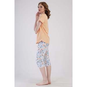 Conjunto de pantalón capri y top de cuello redondo KADIN P.SUPREM O YAKA KISA KOL ETEGI OVAL - Rosa suave - Rosa suave - Product Image 2