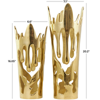 Vase à fleurs en fer forgé fait main, ornement de table décoratif doré, unique pour la maison, le salon ou un mariage, au meilleur prix.