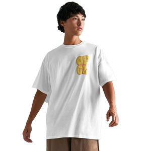 Camiseta de manga corta transpirable de secado rápido con estampado personalizado 100% algodón, ropa deportiva informal en blanco, ropa de gimnasio - Product Image 1