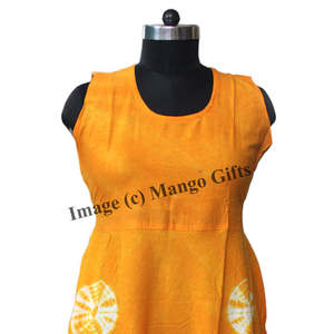 100% Cotton Tie-Dye Maxi <b>Dress</b> for Women <b>Boho</b> Hippie Style Elegant Knee-Length Beach <b>Summer</b> <b>Dress</b> Natural for Leisure Days - Product Image 2