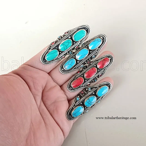 Bagues à bijoux tribaux de qualité supérieure faites à la main Boho bagues de mode réglables pour femmes - Product Image 1