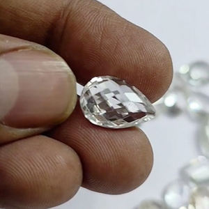 41 pièces de cristal naturel Quartz 6mm à 15mm poire octogone facette 240 Ct Lot Iroc ventes haute qualité en vrac clair quartz coupe US $58 - Product Image 2