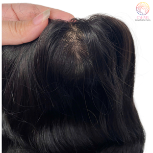 Raw Virgin <b>Hair</b> for <b>Women</b> 100% Human <b>Hair</b> High Quality Silk Base <b>Topper</b> 4x4 40 Cm Natural Wave Raw <b>Hair</b> <b>Toppers</b> - Product Image 4