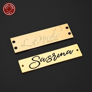 Bag <b>Gold</b> metal tag Abaya Scarf Shoes Custom Brand logo Metal Label Personalised custom metal logo for handbags <b>Clothes</b> - Product Image 6