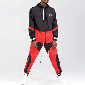 Chándal cortavientos de poliéster liso de alta calidad al por mayor, conjunto de chándal de carga, chándales para hombre - Product Image 6