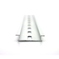 Boîtier de distribution en aluminium IP65 pour rail DIN avec surface thermolaquée, dimensions externes 44,5 cm, pour boîtiers électroniques et d'instruments