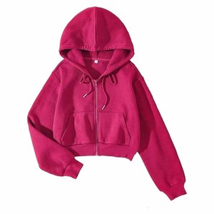 เสื้อสเวตเตอร์มีฮู้ดแขนยาวแบบรูดซิปมีกระเป๋า - Product Image 1