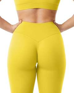 OEM Service เสื้อผ้าลำลองเอวสูงสำหรับผู้หญิงเลกกิ้งระบายอากาศได้พร้อมโลโก้ปรับแต่งเองได้ที่เอว - Product Image 3