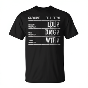 Camiseta sarcástica LOL OMG WTF para precios altos de gas y petróleo, regalo promocional - Product Image 3