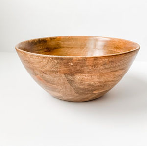 Ensaladera Artesanal Ecológica de Madera de Acacia, Tazón de Madera Natural para Servir Frutas, Utensilios de Cocina para el Hogar y Restaurantes - Product Image 6