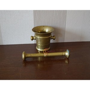 Mortero y Maja de Metal de latón dorado, molienda de frutas secas y hierbas, mortero y Maja de latón de Metal pulido brillante a precio barato - Product Image 2