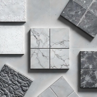 Carreaux de sol en porcelaine 60x60 effet marbre mat rectifié, aspect brillant, 600x600mm, pour salle de bain et salon