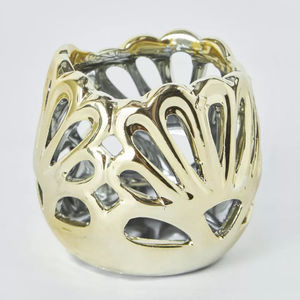 Portavelas y portavelas Fabricante de metal y vidrio Oro Pulido Hormigón Diseñador Portavelas votivo Soporte de llegada único - Product Image 6