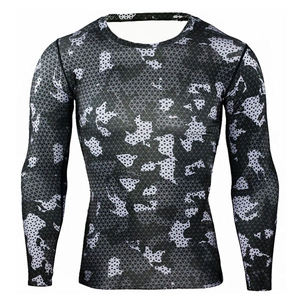 T-shirt de compression athlétique à manches longues pour homme – Extensible, respirant, écologique, séchage rapide, personnalisé pour la course, le fitness et les entraînements - Product Image 5