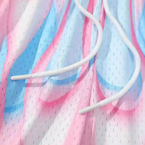 Pantalones cortos de baloncesto personalizados para hombre Stitch Just Mesh diseño vintage sublimación poliéster bordado al por mayor - Product Image 4