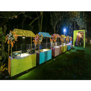 Mostradores de comida de boda de estilo dosel colorido, nuevos puestos de comida de dosel para función de boda, contadores de comida de boda al aire libre para Decoración - Product Image 1