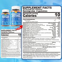 Vigo - Enzymes digestives avec gommes probiotiques, multivitamines, calcium, magnésium