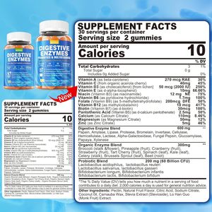 <span class=keywords><strong>Vigo</strong></span>-Enzimas digestivas con gomitas probióticas, multivitaminas, calcio, magnesio - Product Image 2