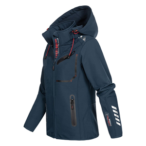 Veste Softshell pour homme, imprimé à carreaux, col montant, fermeture éclair, toile, taille plus, légère, imperméable, coupe-vent, respirante, pour l'extérieur - Product Image 4