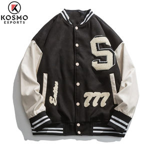 Veste universitaire tendance de haute qualité pour hommes Vestes de baseball décontractées et ajustées pour bombardier - Product Image 4