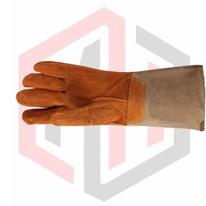 Gants de soudage en cuir robustes de 7 oz, longueur de 16 pouces, antistatiques et résistants à la déchirure pour la protection contre la chaleur industrielle - Product Image 3