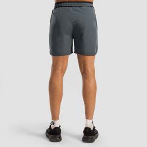 Pantalones Cortos Deportivos GAI 100% Poliéster Cintura Elástica Talla XXS Gris con Decoración de Logotipo Pantalones Cortos Cargo a la Moda - Product Image 3