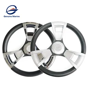 Genuine Marine 13.8inch Boat 350mm Chromed Steering Wheel For Ship Yacht