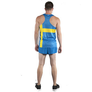 Débardeurs d'entraînement pour hommes, personnalisés, coupe ajustée, dos droit, respirants, en polyester/coton tricoté, vente en gros, fitness - Product Image 5