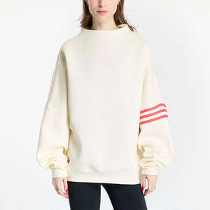 Sweat à capuche surdimensionné pour femme avec logo d'impression bouffante épaule tombante hiver sweat tricoté dos Streetwear - Product Image 1