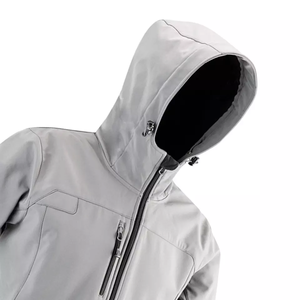 Veste coupe-vent imperméable respirante écologique de haute qualité pour homme, en softshell, avec capuche, pour l'extérieur, vente en gros - Product Image 3