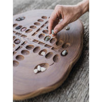 Jeu de voyage Ludo Pachisi en bois magnétique de qualité supérieure |   Jeu de société familial amusant, durable, écologique, personnalisable et au design moderne