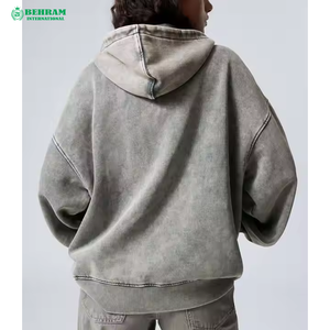 Sweat à capuche zippé unisexe coupe classique, personnalisable en gros, 100% coton molletonné/éponge française, séchage rapide - Product Image 5