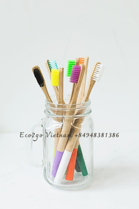 Brosse à dents de marque en bambou avec logo personnalisé/Brosse à dents en bois en bambou en gros en vrac avec logo personnalisé - Product Image 6