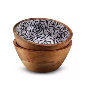 Meilleure qualité avec un bol en bois au design unique pour servir des collations, des fruits et des fruits secs, disponible pour l'exportation, vente de bols à pâte en bois - Product Image 6