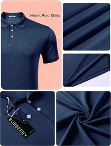 เสื้อโปโลผู้ชายคอปกฤดูร้อนเสื้อผ้าโพลีเอสเตอร์เนื้อนุ่มระบายอากาศได้ดี - Product Image 4