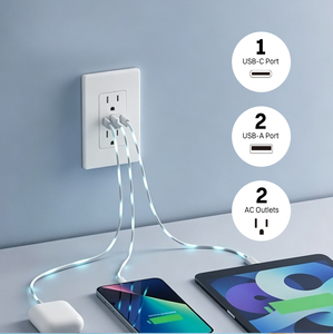 Tomacorriente de Pared Dúplex con Certificación ETL, 30W, 2 Puertos USB-A y 1 Puerto USB-C, 15A, 125V, Resistente a Manipulaciones - Product Image 5