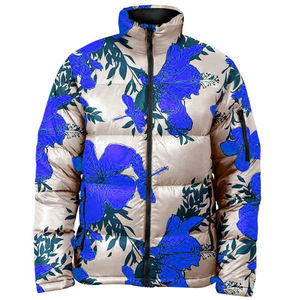 Manteau d'hiver rembourré en coton avec logo personnalisé de haute qualité pour hommes, veste brillante à col montant en toile avec High Street - Product Image 5