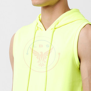 Nouveaux sweats à capuche sans manches tendance grande taille pour l'hiver, avec logo personnalisé, en mélange de coton et polaire, vêtements décontractés pour hommes - Product Image 5