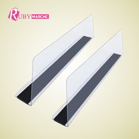 Diviseurs d'étagères transparents en PVC/PET écologiques et durables - Installation facile, options de couleur/taille personnalisées, multi-capacités pour