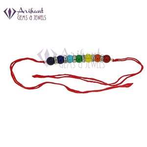 NOVAMART Fine Arihant <b>Gems</b> Jewels 7 Chakra Energetic Healing Certified Astrological Gemstone Rakhi for Brother Crystal <b>Bracelets</b> - Product Image 3