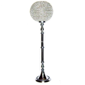 Vente en gros de chandeliers de pilier de lumière de thé de cristal d'or pour des centres de table - Product Image 5