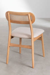 Haute qualité Royal luxe moderne en bois sculpté à la main salle à manger chaise ensemble artistique teck acajou Suar bois rotin salon hôtel - Product Image 2