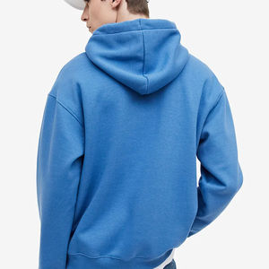 Sudadera con capucha en relieve unisex para invierno etiqueta personalizada 100% algodón estampado digital nueva sudadera de otoño con panel de contraste para hombres - Product Image 4