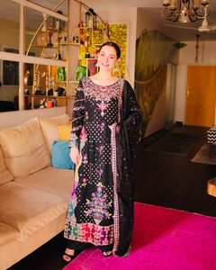 Dernier créateur de vêtements de fête indiens et pakistanais Top Palazzo & Dupatta Set Elegant New Arrival - Product Image 1