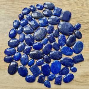Cabujón de lapislázuli Natural de calidad, cabujones de forma mixta, lote al por mayor de lapislázuli, aspecto impresionante, piedra suelta, Gema Wow, precio bajo - Product Image 1