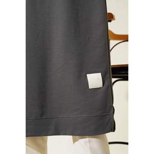 Tunique Basique Longue Brodée Fumée - Product Image 2